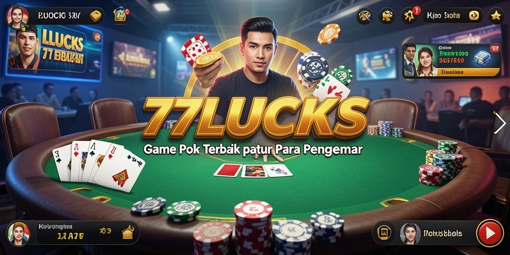 Tampilan menarik dari permainan Poker di 77LUCKS.