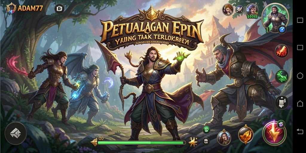 Tampilan gameplay ADAM77 dengan aksi RPG yang seru.