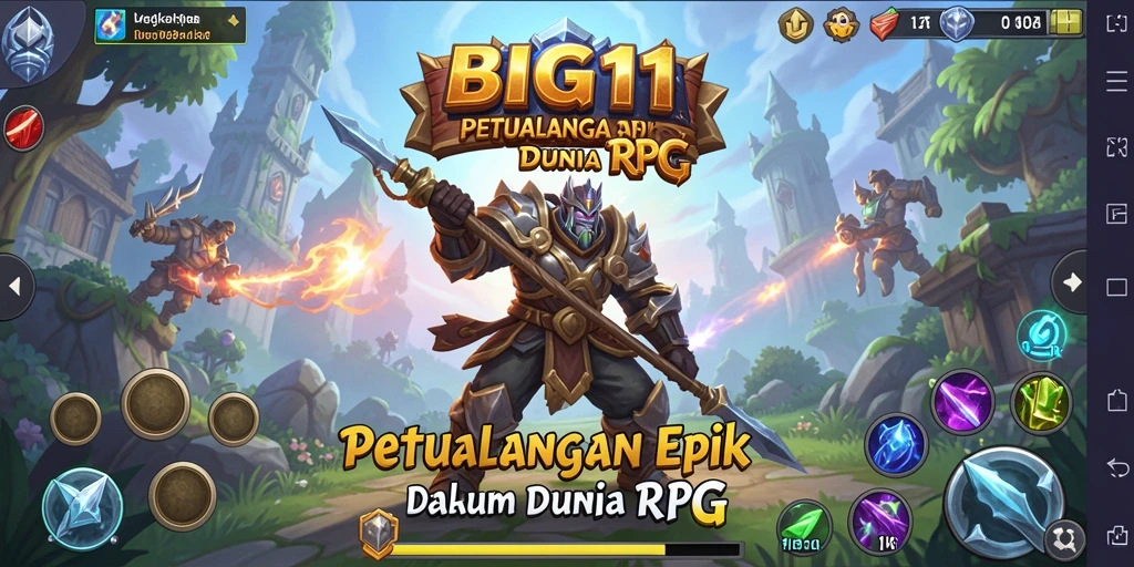 Screenshot menampilkan aksi epik dalam permainan RPG BIG11.