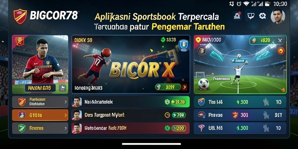 Tampilan menarik dari antarmuka taruhan Sportsbook BIGCOR78.