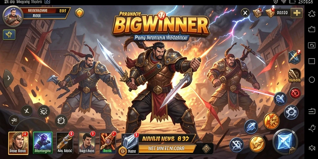 Screenshot BIGWINNER menampilkan aksi pertarungan yang mendebarkan dan grafis yang memukau.