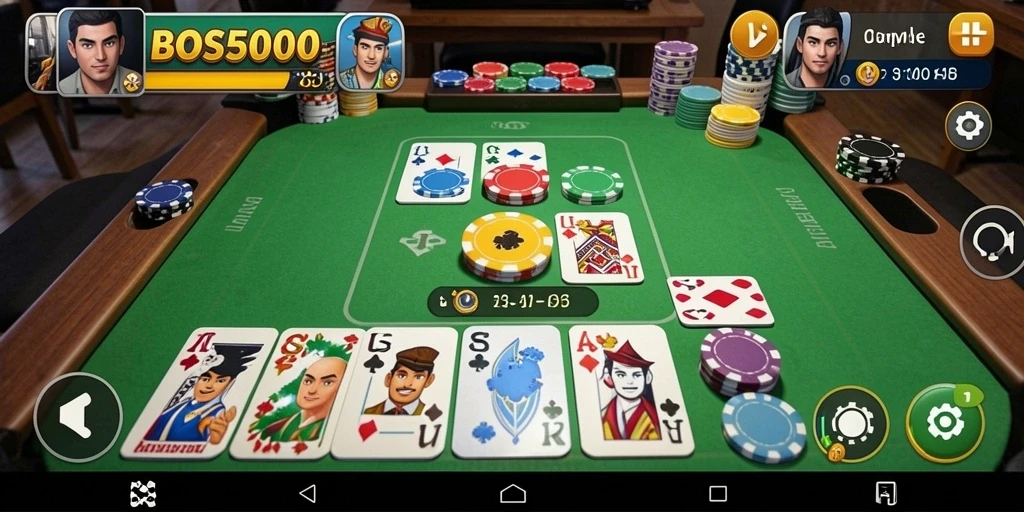 Tampilan menarik gameplay Gaple di BOS5000.