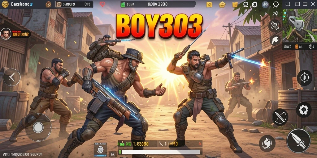 Gameplay seru BOY303 dalam pertempuran Battle Royale.