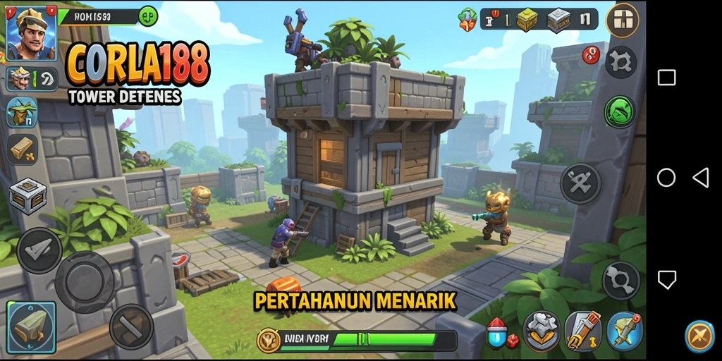 Screenshot gameplay CORLA188 dengan action Tower Defense yang menegangkan.