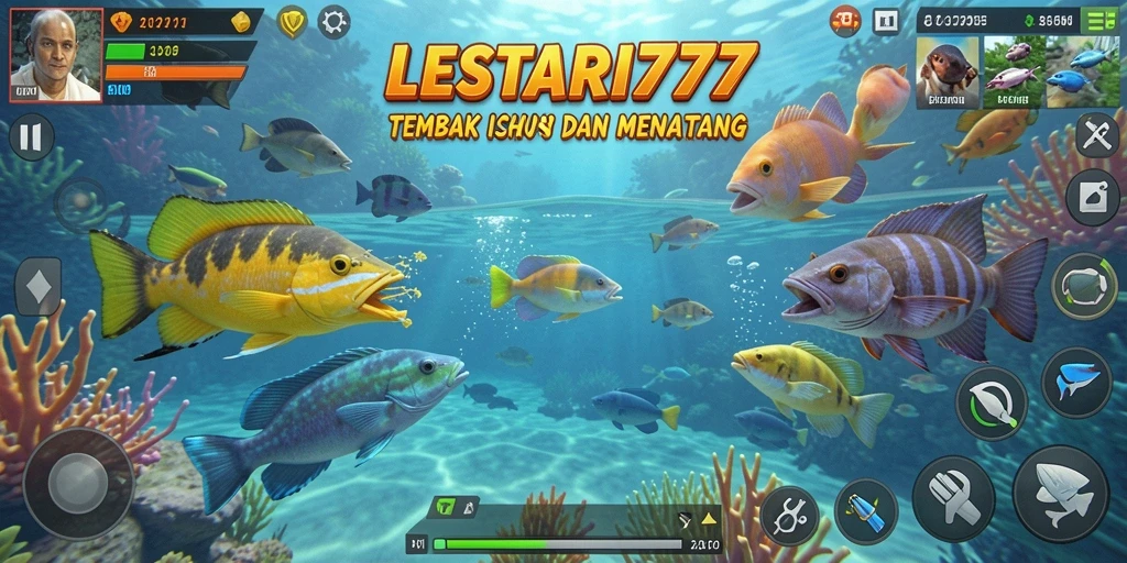 Tampilan gameplay <strong>LESTARI777</strong> yang seru saat menangkap ikan.