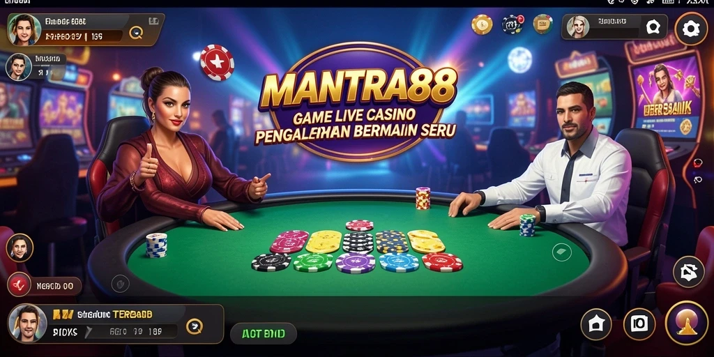Tampilan gameplay Live Casino yang menegangkan dan interaktif.