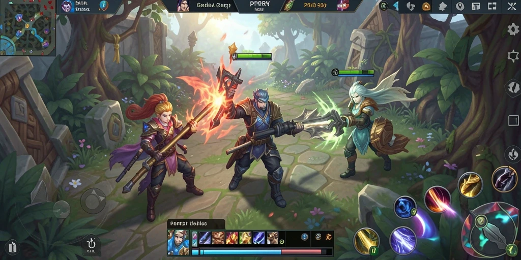 Screenshot utama menampilkan aksi seru dalam gameplay MOBA PPRRYY.