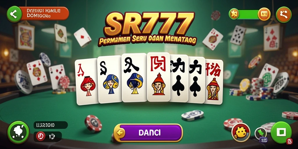 Tampilan permainan Domino yang mengasyikkan di SR777.