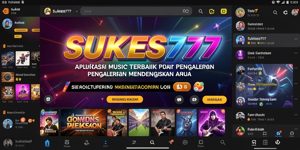 Screenshot menunjukkan tampilan seru gameplay musik di SUKSES777.