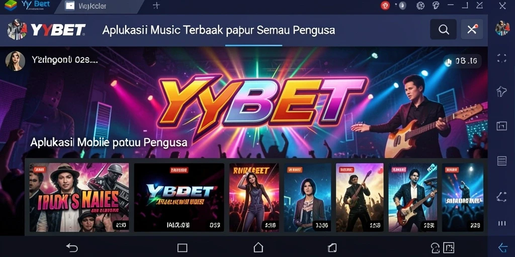 Tampilan gameplay YYBET yang menarik dengan berbagai pilihan musik.